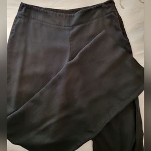 Elie Tahari Size Zip Dress Slacks Relaxed Wide Leg Size 6 Medium Black